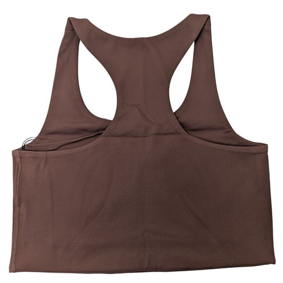 Girlfriend Collective Brown Paloma Racerback Sports Bra Medium NWT - Picture 3 of 5